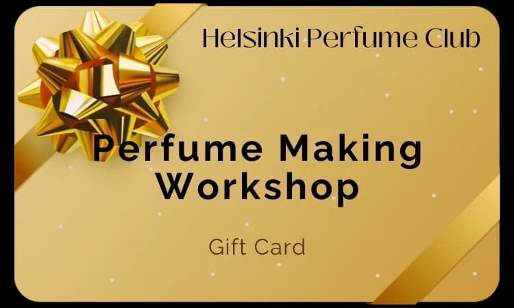 Helsinki Perfume Clubin lahjakortti Perfume Making Workshop -työpajaan